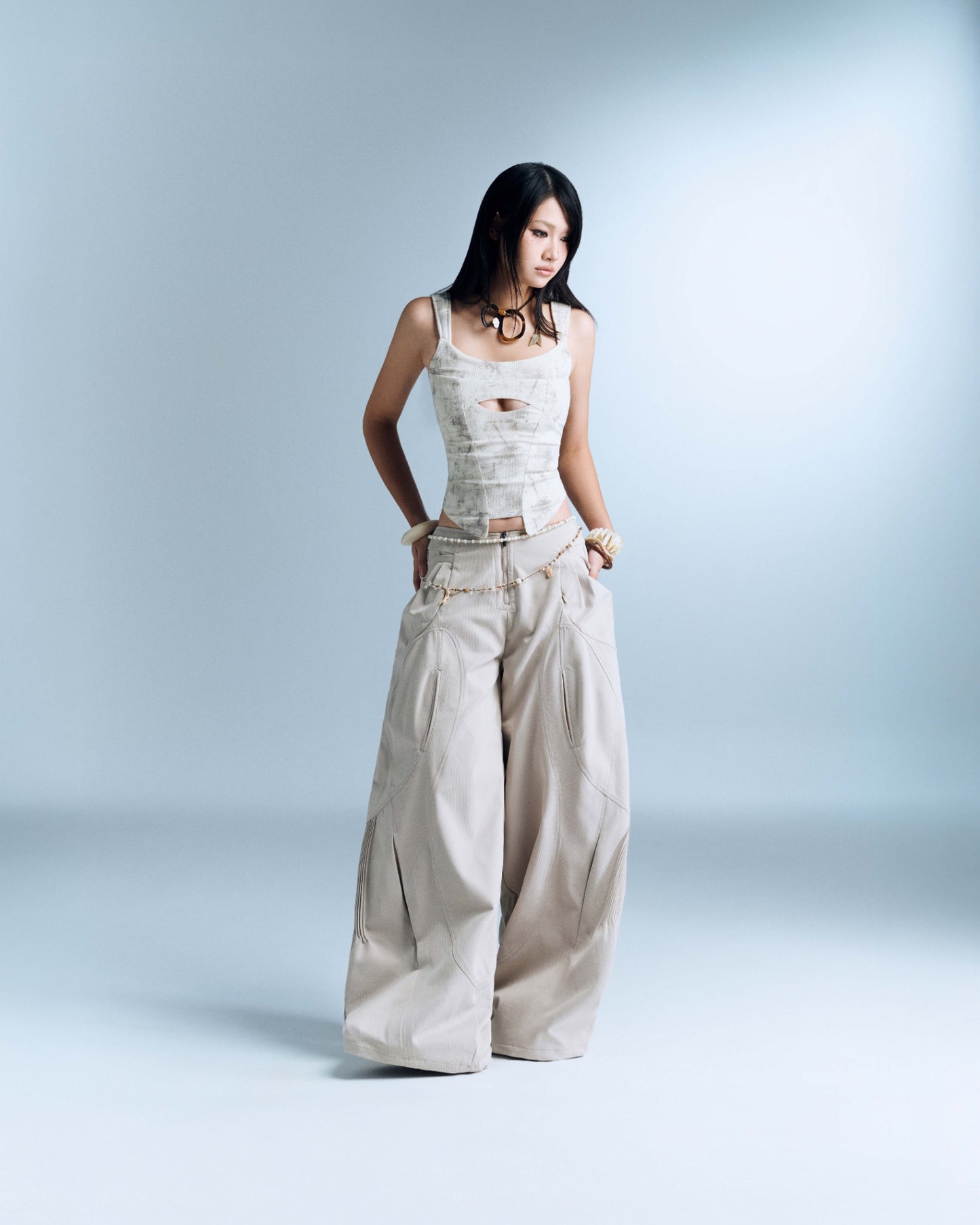 Bunny Hill Saide Top - Marble White (Pre-order)