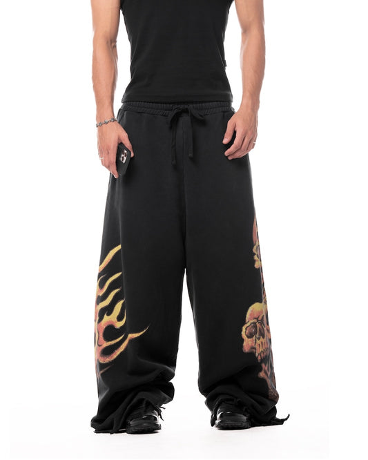STRESSMAMA Skull Sweat Pants (Pre-order)