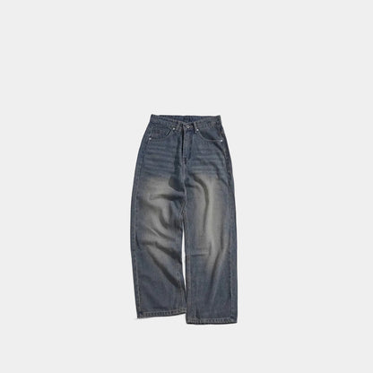 WHOSE Steel Denim Wide Straight Jeans