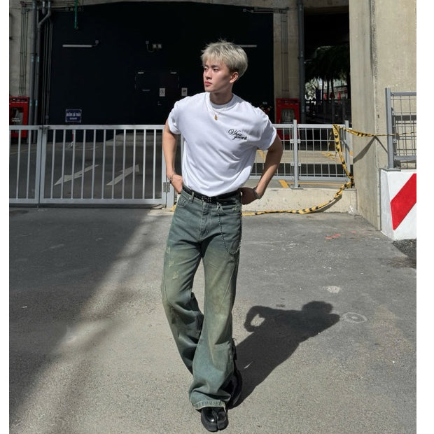 WHOSE Sea Flared Jeans Wash Ver 1