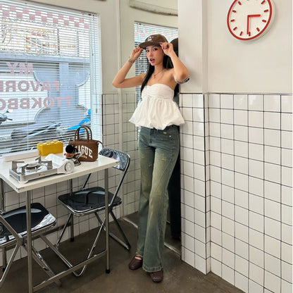 WHOSE Sea Flared Jeans Wash Ver 1