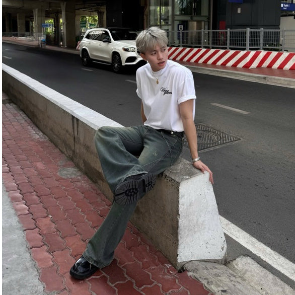 WHOSE Sea Flared Jeans Wash Ver 1