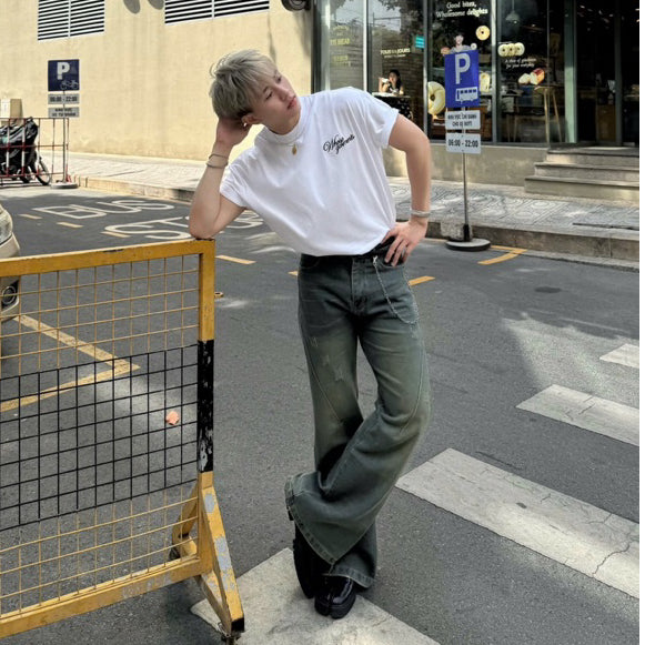 WHOSE Sea Flared Jeans Wash Ver 1