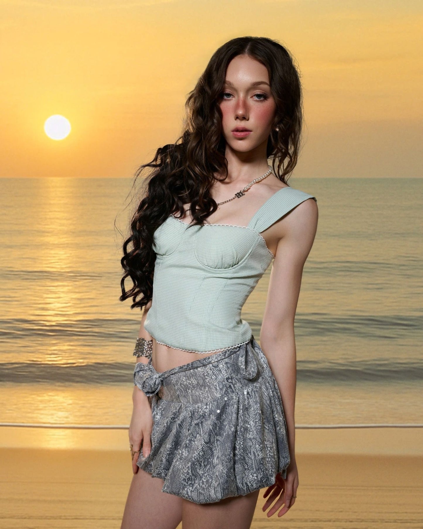 Iamcoco Seashell Skirt With Belt