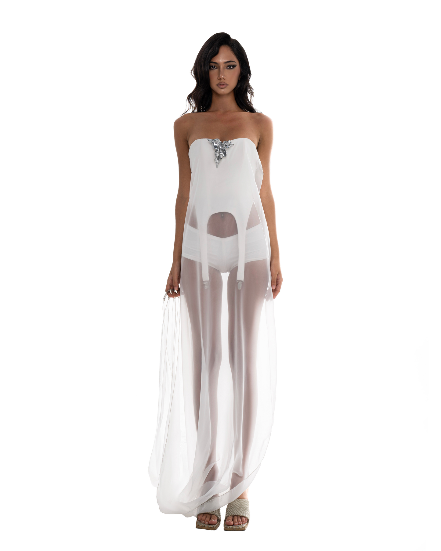Huelleyrose Sepia Dress (Pre-order)