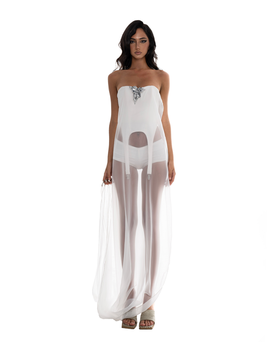 Huelleyrose Sepia Dress (Pre-order)
