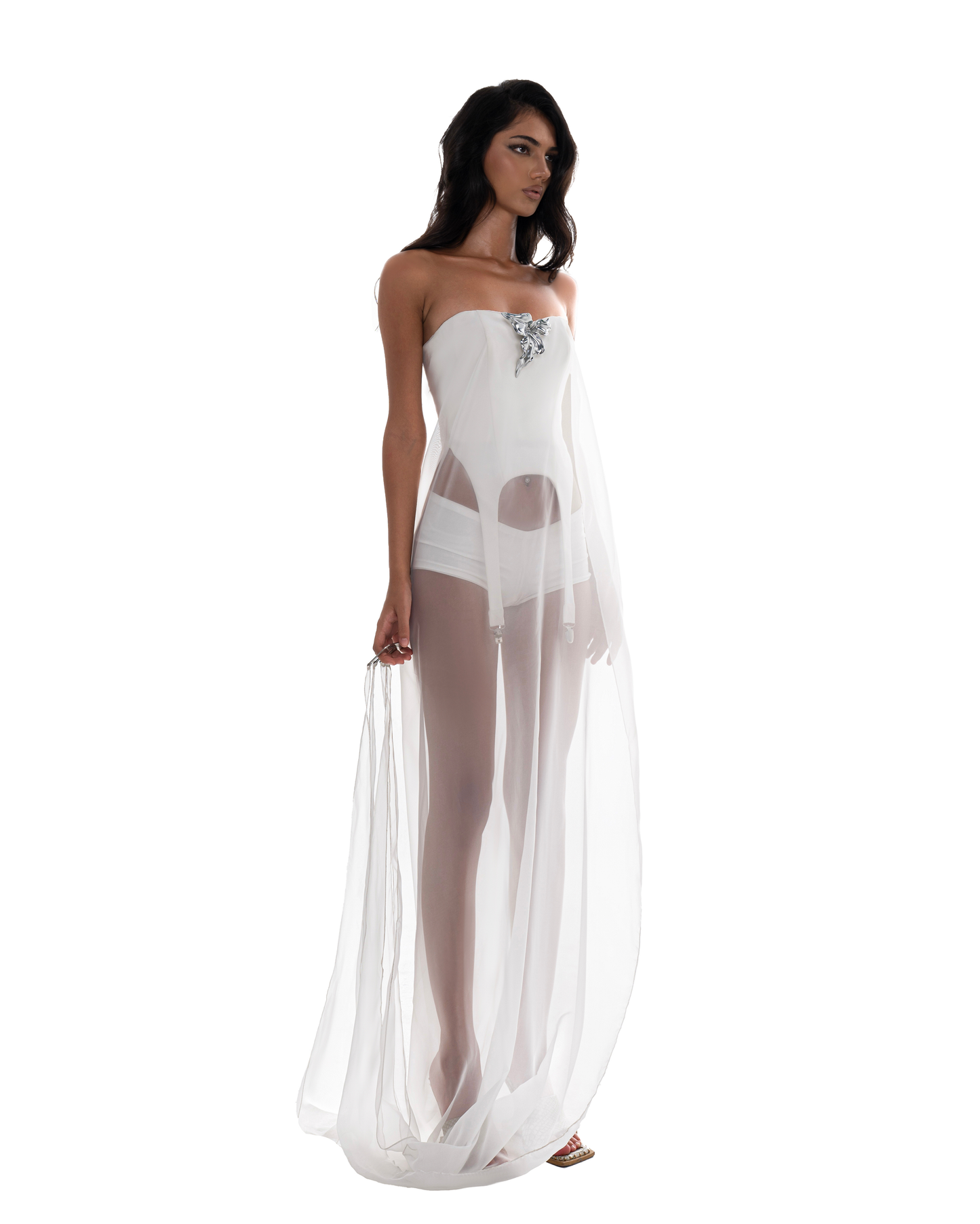 Huelleyrose Sepia Dress (Pre-order)