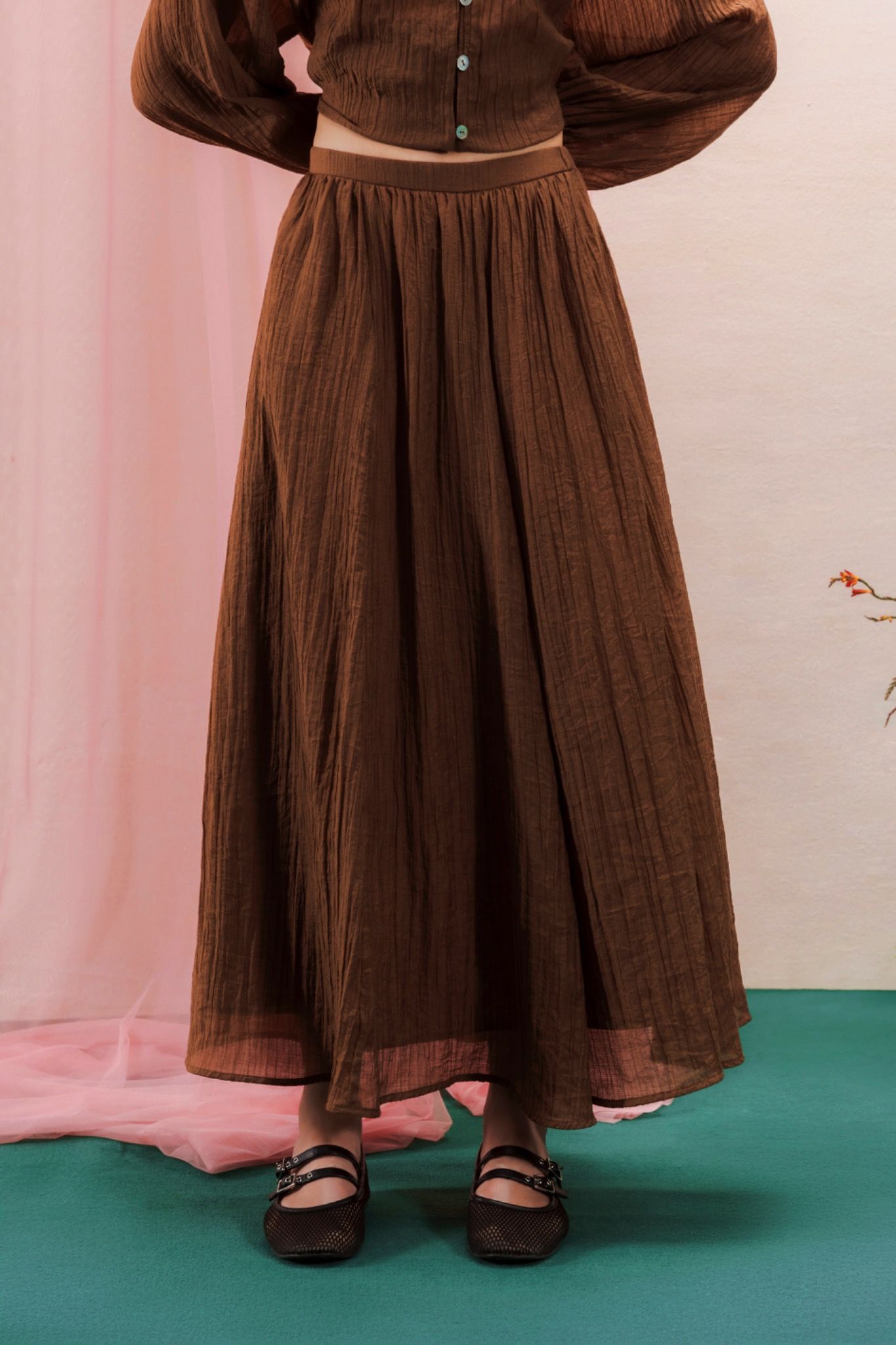 Libe Sheer Maxi Skirt (Pre-order)