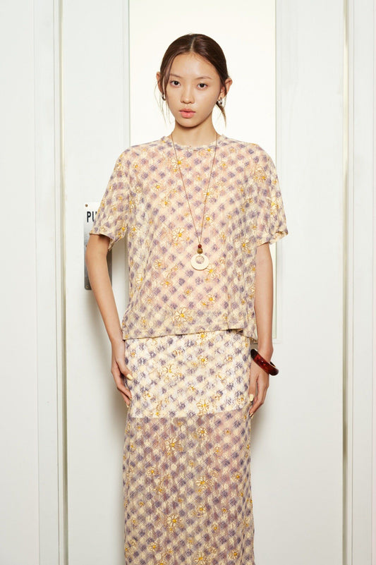 Libe Short Sleeve Lace Top (Pre-order)