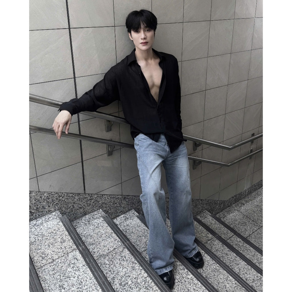 WHOSE Sky Blue Flared Jeans Wash Ver 1