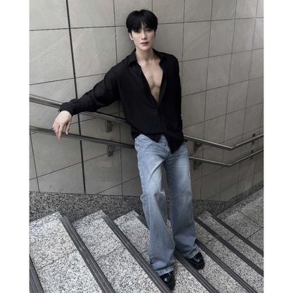 WHOSE Sky Blue Flared Jeans Wash Ver 1