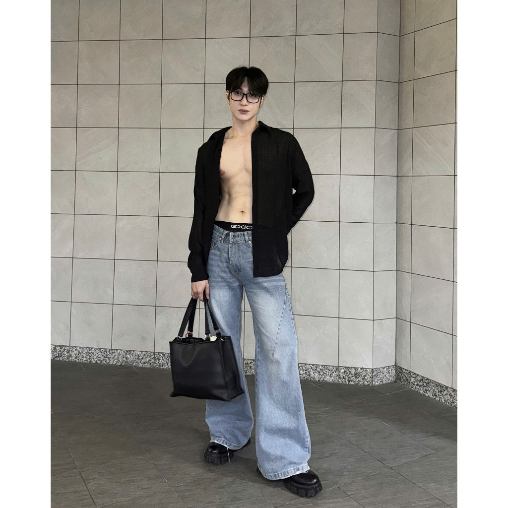 WHOSE Sky Blue Flared Jeans Wash Ver 1