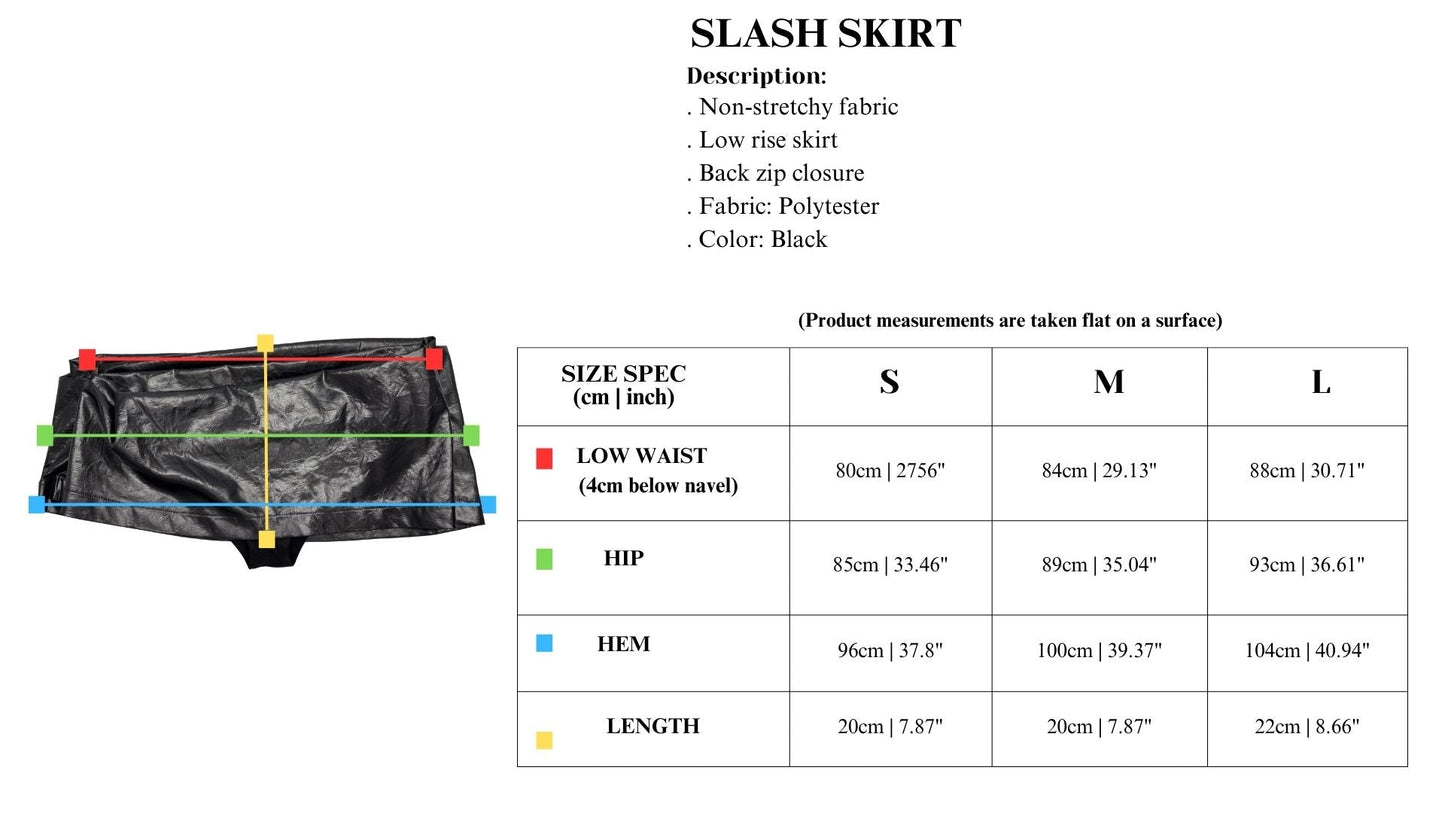 Push Push Slash Skirt (Pre-order)