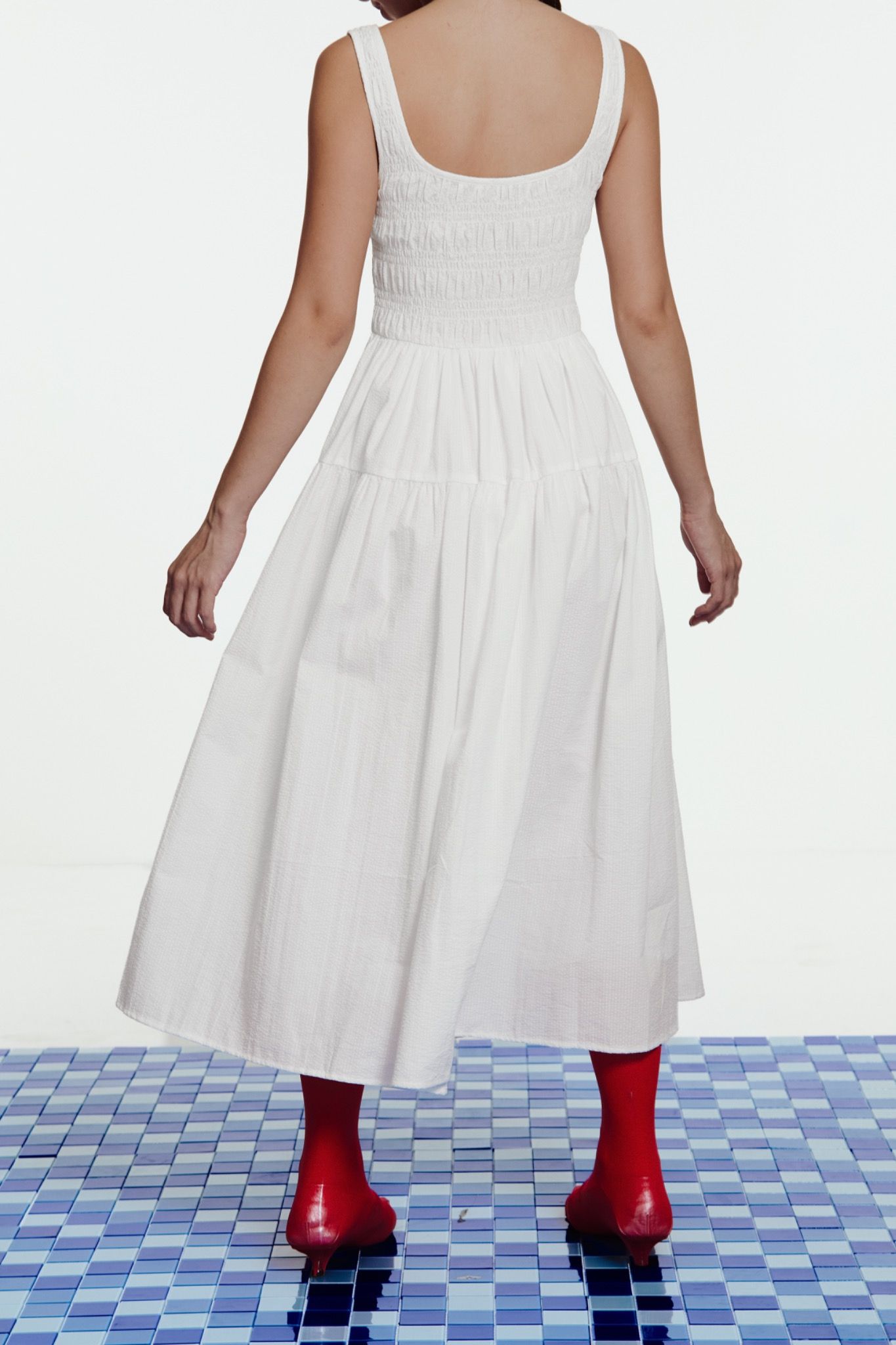 Libe Smocked Midi Dress (Pre-order)