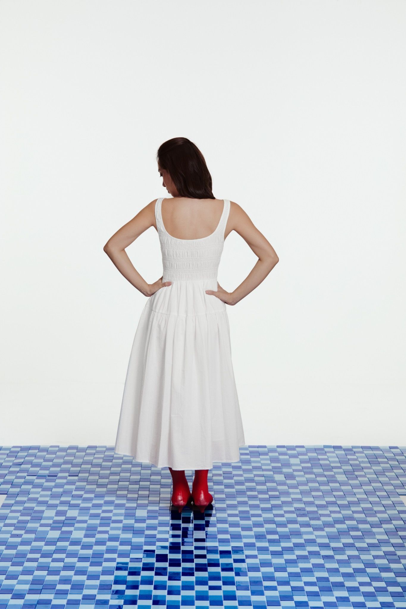 Libe Smocked Midi Dress (Pre-order)