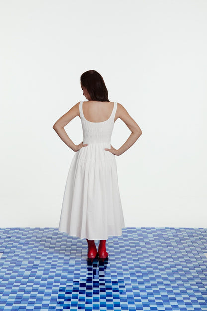 Libe Smocked Midi Dress (Pre-order)
