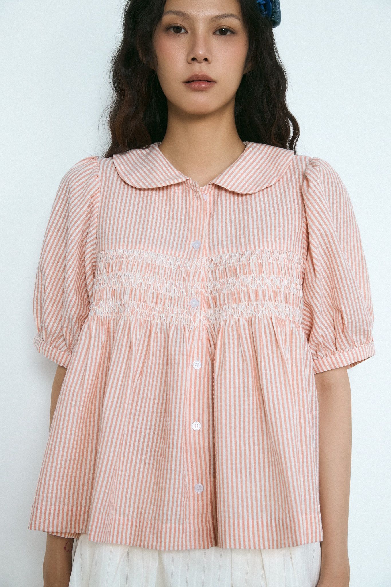 Libe Smocking Babydoll Top (Pre-order)