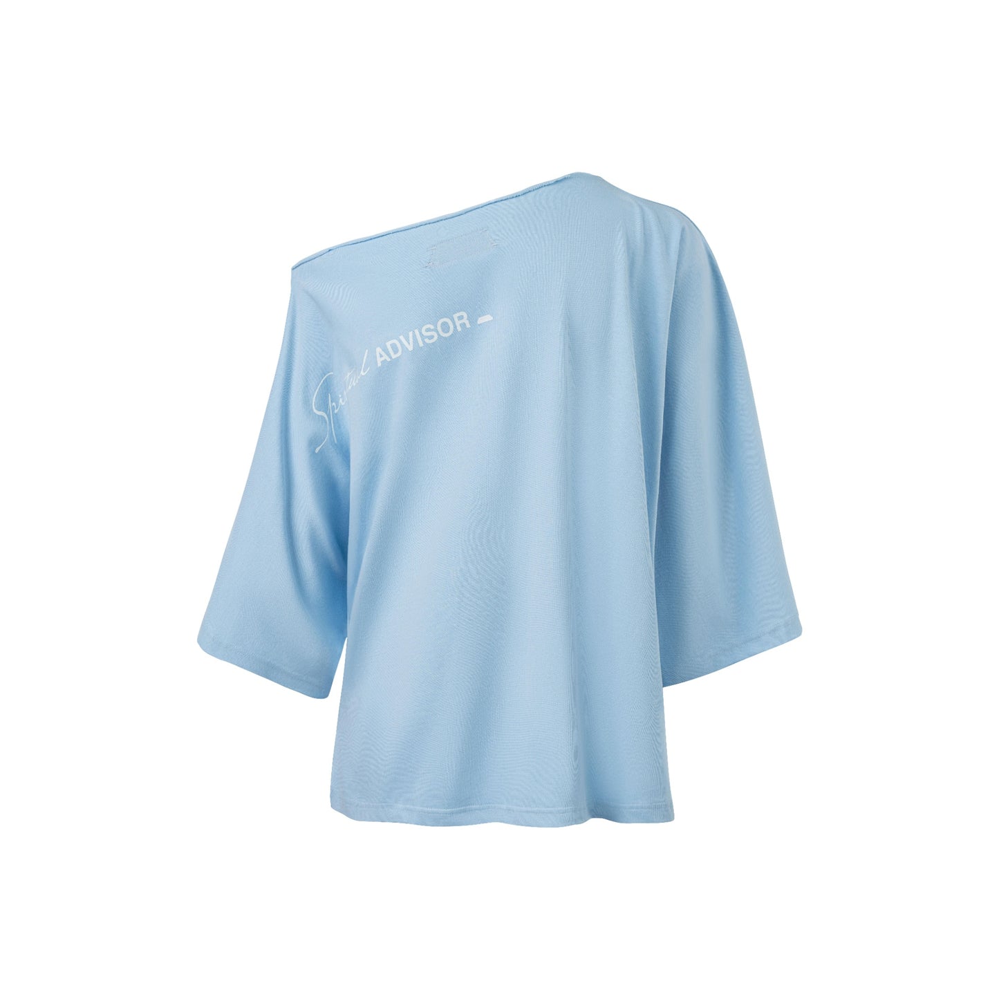 The Beuter Spiritual Advisor Blue Off Shoulder T-Shirt