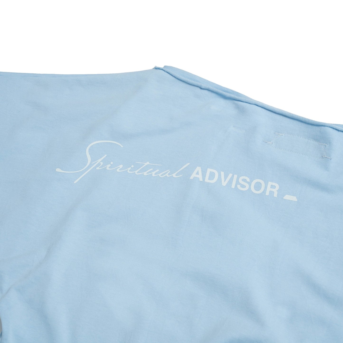 The Beuter Spiritual Advisor Blue Off Shoulder T-Shirt