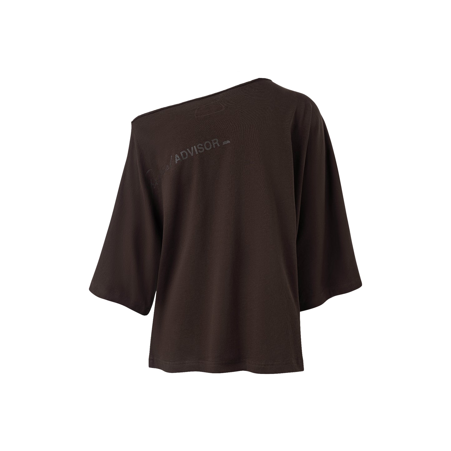 The Beuter Spiritual Advisor Brown Off Shoulder T-Shirt