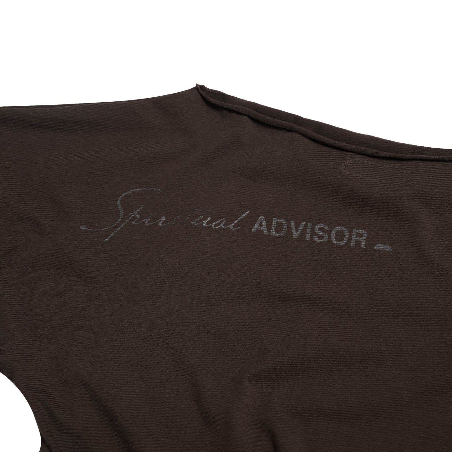 The Beuter Spiritual Advisor Brown Off Shoulder T-Shirt