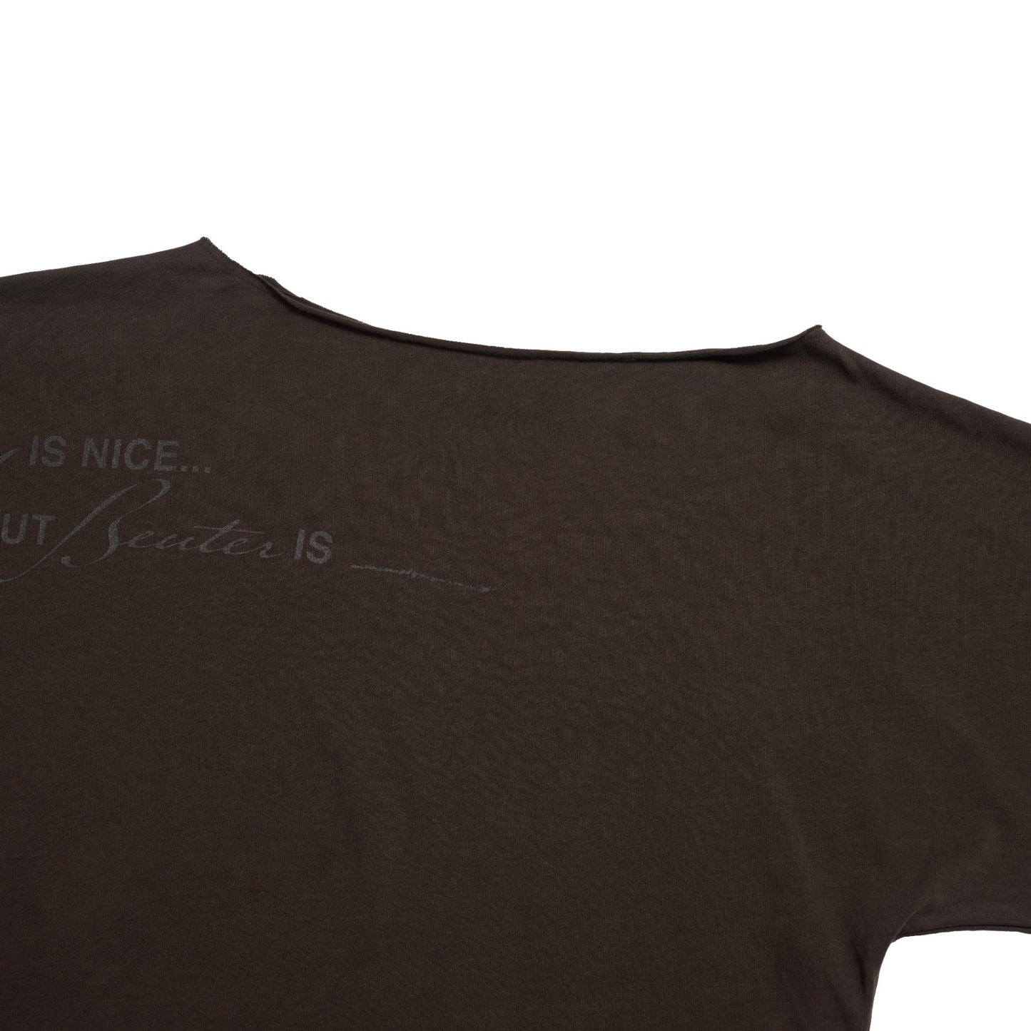 The Beuter Spiritual Advisor Brown Off Shoulder T-Shirt