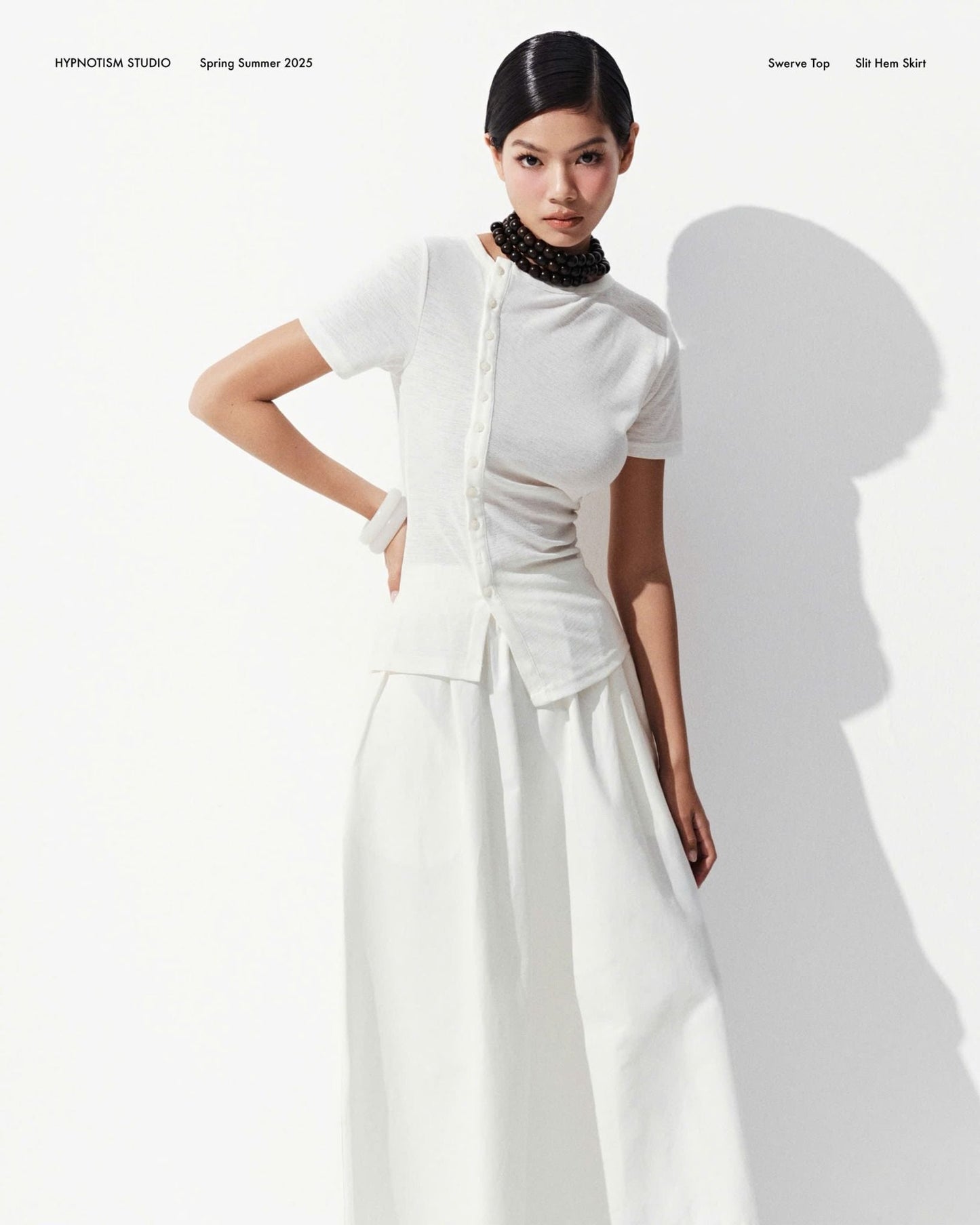 Hypnotism Split Hem Skirt