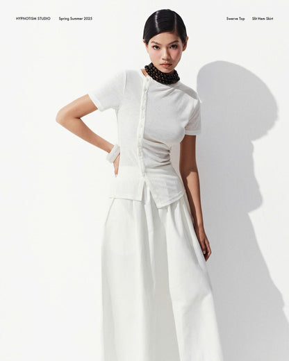 Hypnotism Split Hem Skirt