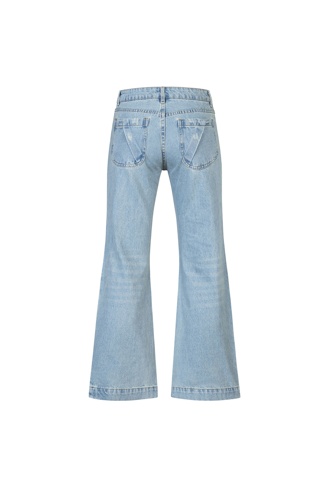 The Beuter Ss25 Flare Distressed Blue Jeans