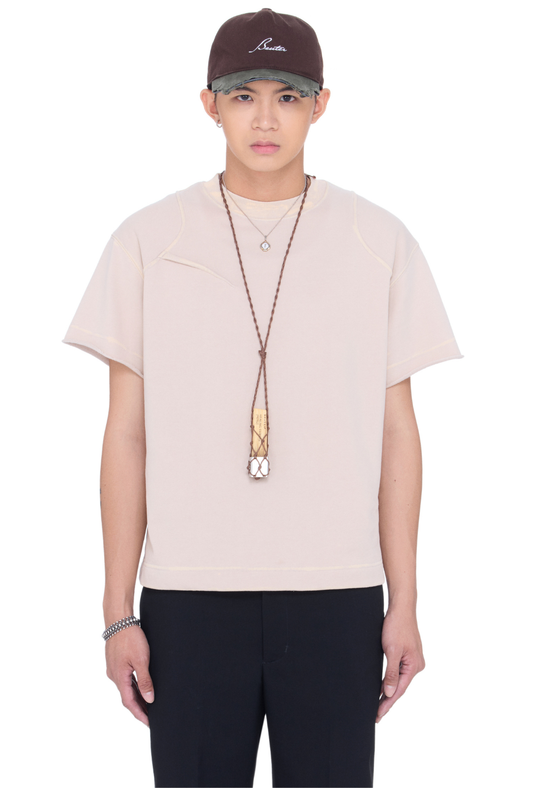 The Beuter Ss25 Sandstone French Terry T-Shirt