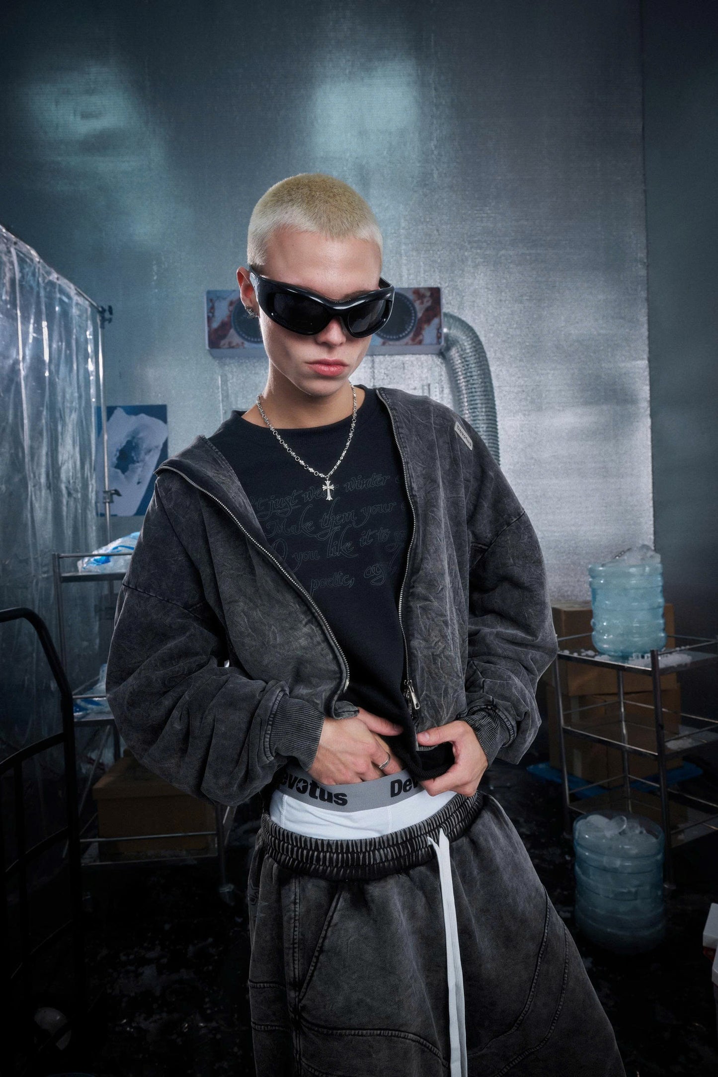 Devotus Static Hoodie Zip Wash