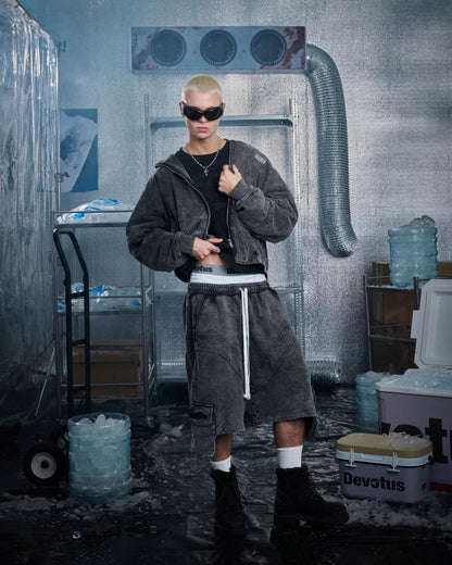 Devotus Static Hoodie Zip Wash