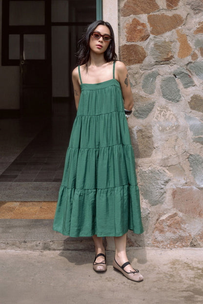 Libe Strappy Babydoll Midi Dress (Pre-order)