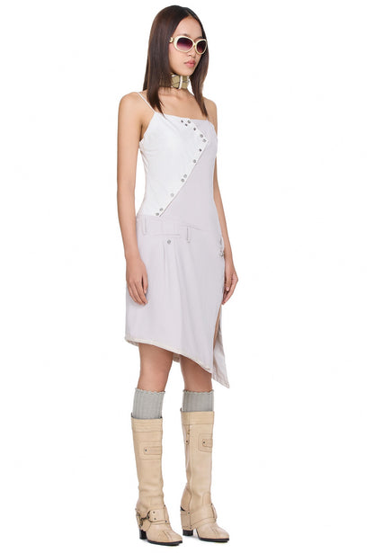 The Beuter Stripe Mini Dress Pink Gray