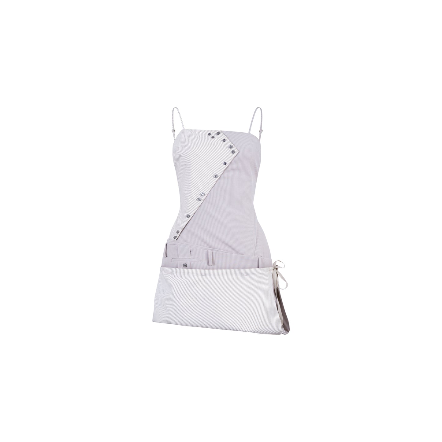 The Beuter Stripe Mini Dress Pink Gray