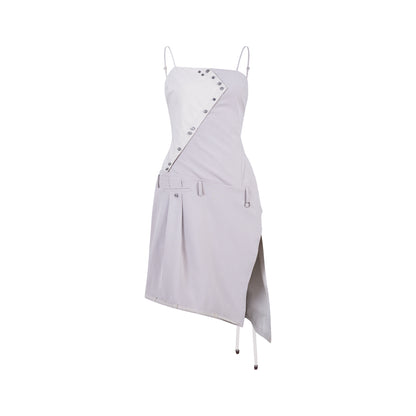 The Beuter Stripe Mini Dress Pink Gray