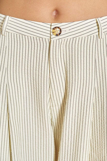 Libe Striped A-Line Trousers (Pre-order)