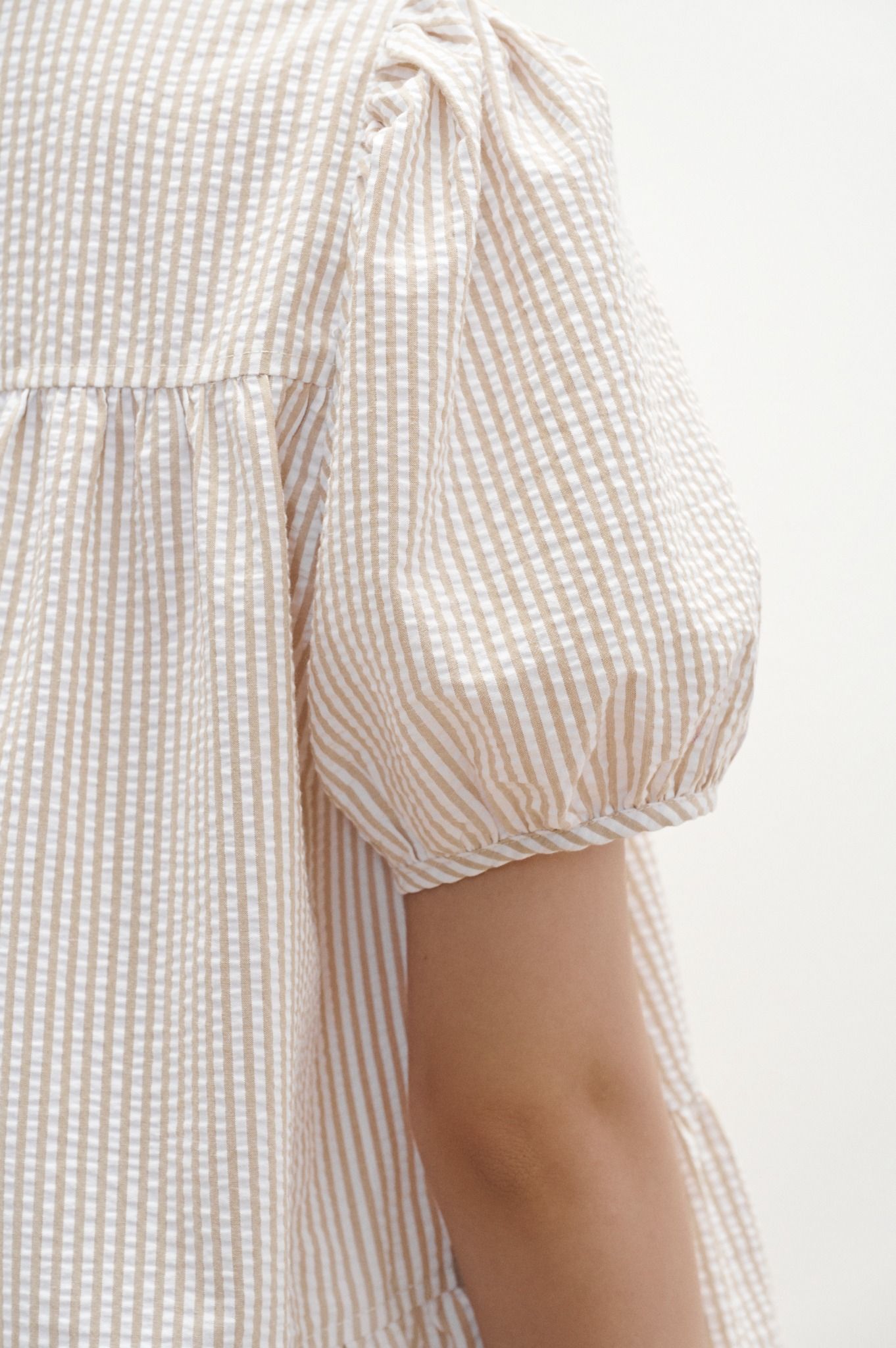 Libe Striped Babydoll Mini Dress (Pre-order)