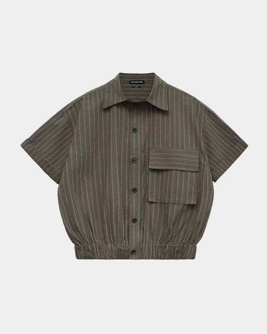 Hypnotism Striped Band Shirt