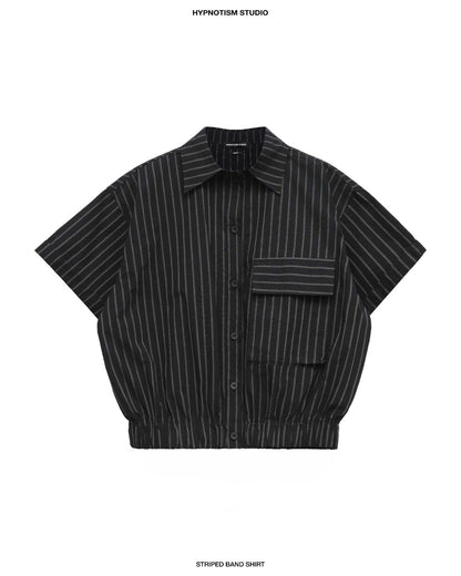 Hypnotism Striped Band Shirt