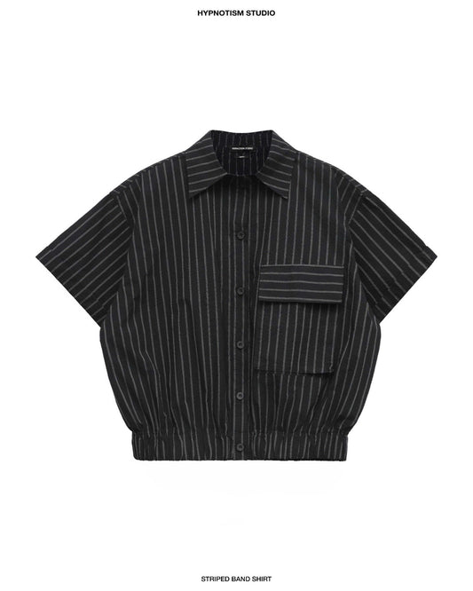 Hypnotism Striped Band Shirt