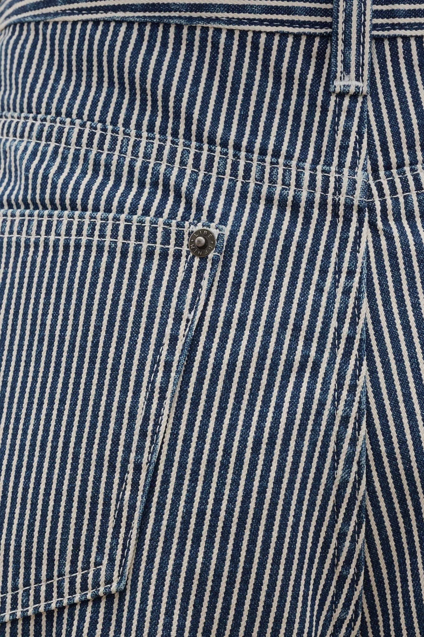Libe Striped Bermuda Denim Shorts (Pre-order)