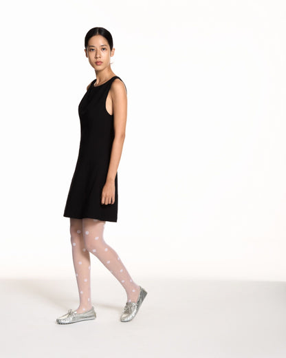 Libe Black Boat Neck Mini Dress (Pre-order)