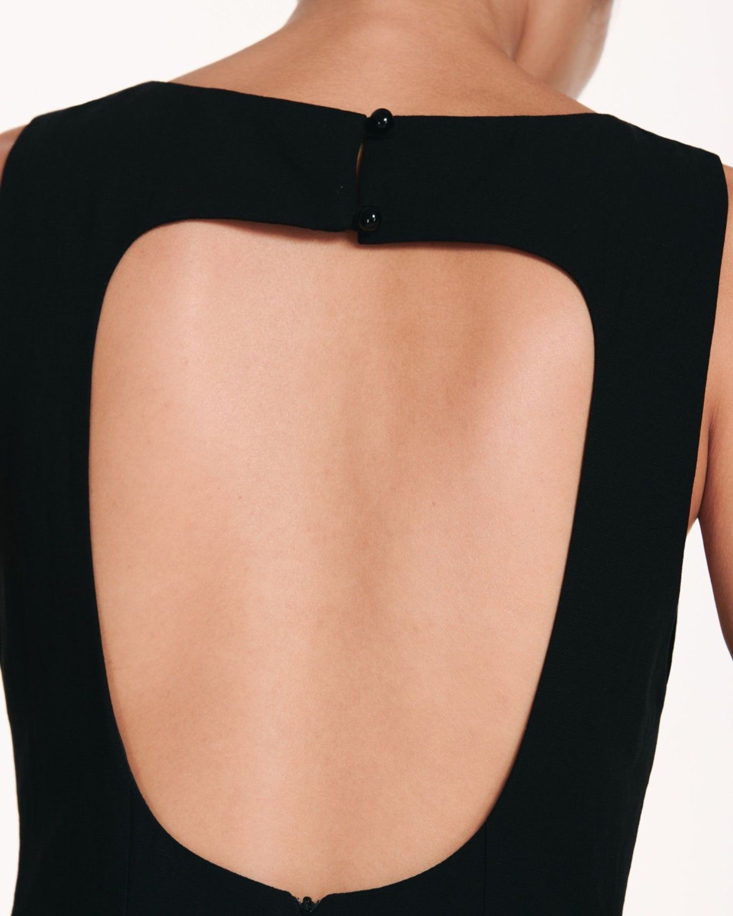 Libe Black Boat Neck Mini Dress (Pre-order)