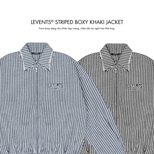 Levents Striped Boxy Khaki Jacket