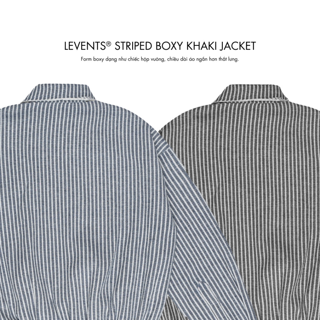 Levents Striped Boxy Khaki Jacket