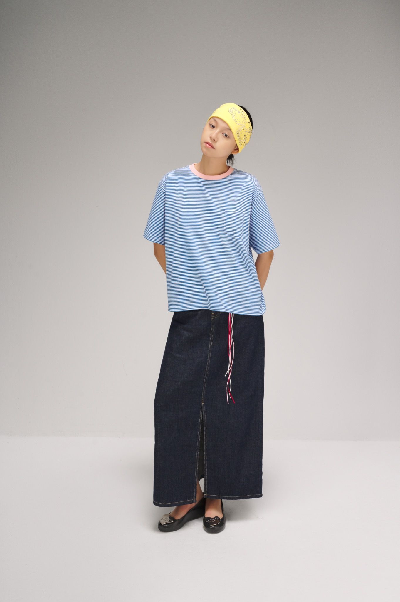 Libe Striped Boxy T-Shirt (Pre-order)