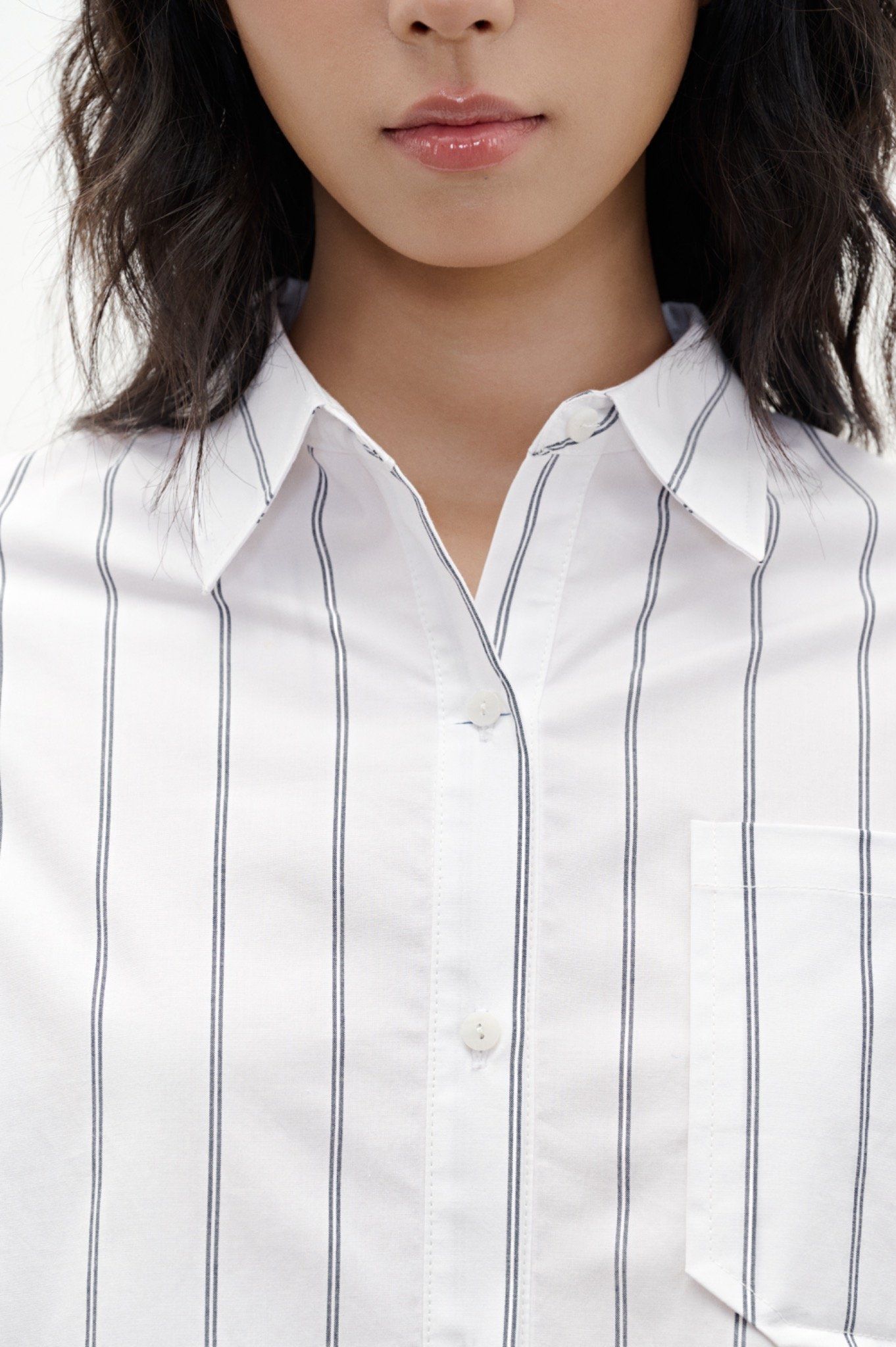 Libe Striped Crop Shirt (Pre-order)