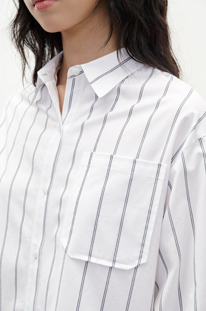 Libe Striped Crop Shirt (Pre-order)