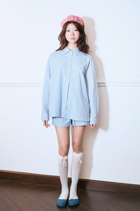 Libe Striped Elastic Shorts (Pre-order)